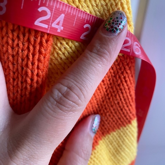 Mondi Vintage Size 38 Sweater Yellow Orange Striped Lemon Design Made In Germany - Picture 7 of 8